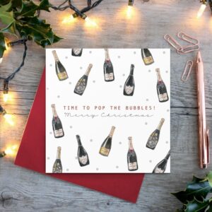 Time to Pop The Bubbles Christmas Card