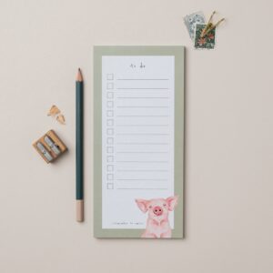 Piggy To Do List Pad