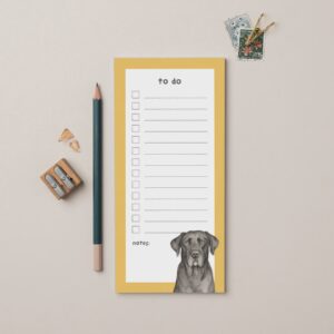 Black Labrador To Do List Pad