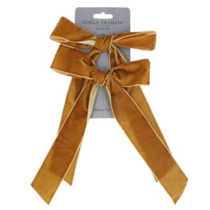 Pack of 2 Hanging Decorations Gold Bows