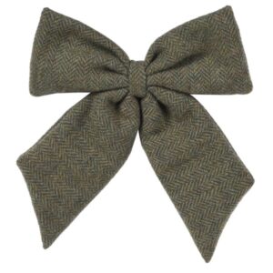 Fabric Herringbone Clip Bow