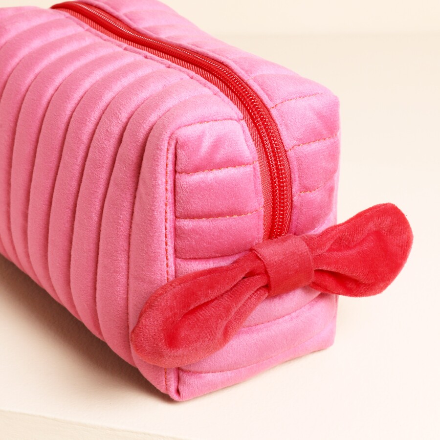 PINK AND RED VELVET BOW MAKE UP BAG 2 IMG 6657.jpeg