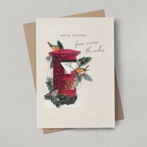 Across the Miles Robin Christmas Card