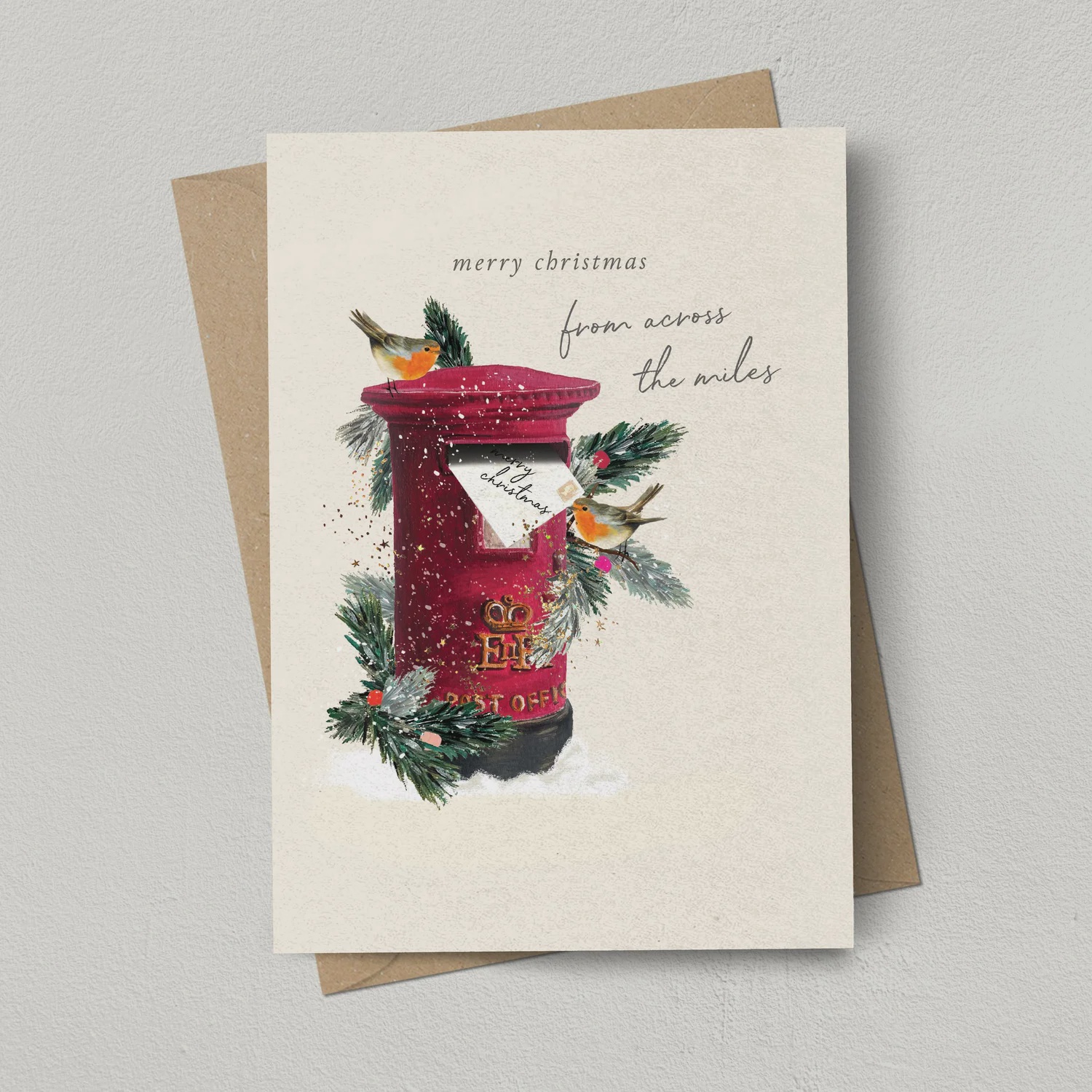 Across the Miles Robin Christmas Card Across the Miles Robin Christmas Card