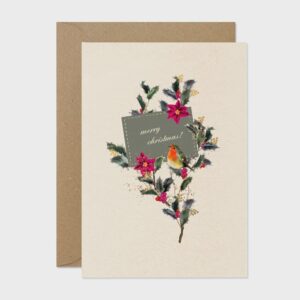 Merry Christmas Robin Letter Christmas Card