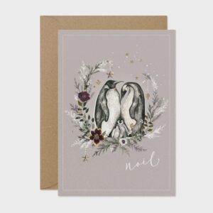 Noel Penguins Christmas Card
