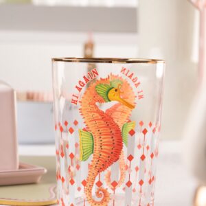 Yvonne Ellen Hi Ball Glass Sea Horse