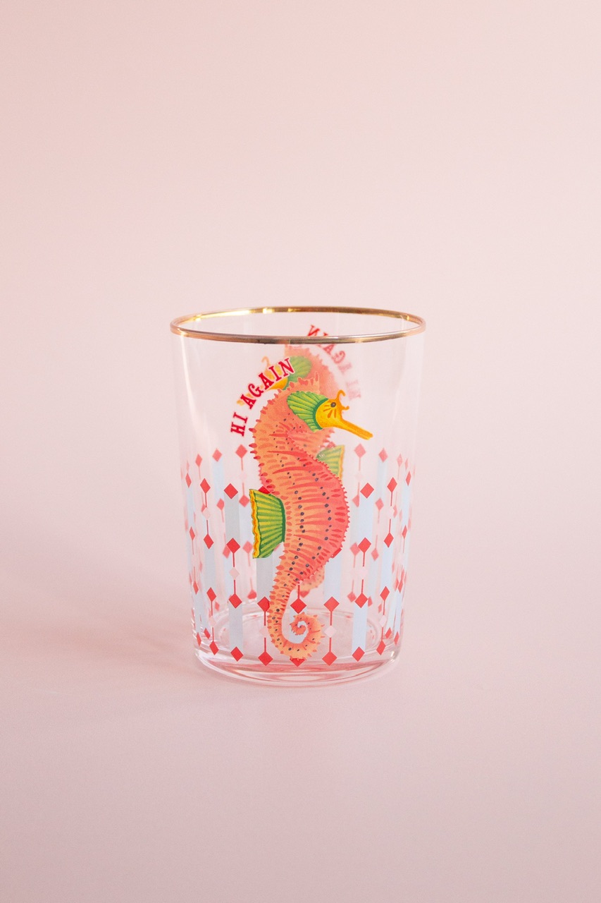 Yvonne Ellen Hi Ball Glass – Sea Horse IMG 7029.jpeg