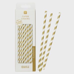 Mix & Match Gold Paper Straws
