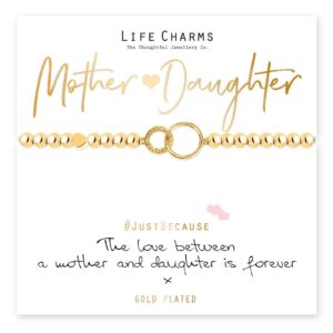 Life Charms Mother & Daughter gold charm bracelet