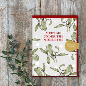 Meet Me Under The Mistletoe Mini Christmas Card