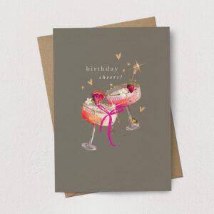 Birthday Cheers Cocktail Clink Card
