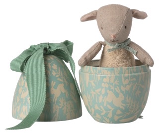 Easter egg with micro lamb, Small – Dusty mint Easter egg with micro lamb, Small Dusty mint