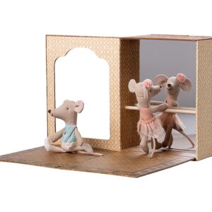 Ballet mice in dance studio, Little sister and brother