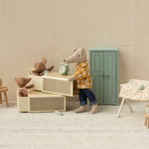 Sleepy wakey baby mouse in matchbox Blue