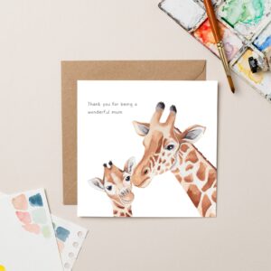 Wonderful Mum Giraffe card