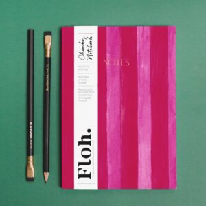 Raspberry & Cherry (Stripes) A5 Chunky Notebook