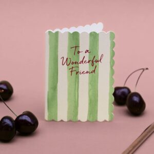 To A Wonderful Friend (Olive Stripes) Card To A Wonderful Friend (Olive Stripes) Card