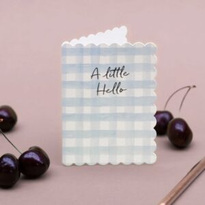 A Little Hello (Sky Blue Gingham) Card A Little Hello (Sky Blue Gingham) Card