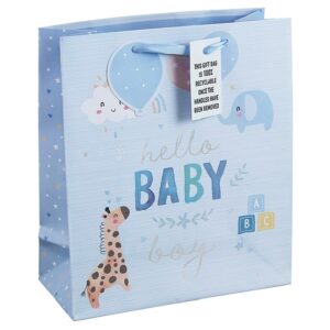Hello Baby Boy Giraffe Gift Bag Medium Hello Baby Boy Giraffe Gift Bag Medium