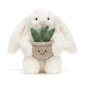 Jellycat Cream Bunny With Plant Jellycat Cream Bunny With Plant