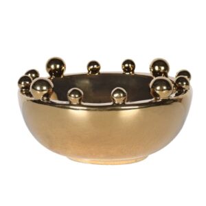 Gold Ceramic Trinket Bobble Bowl Gold Ceramic Trinket Bobble Bowl