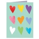 Mini Coloured Hearts Card Mini Coloured Hearts Card