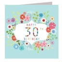 Floral 30th Birthday Card Floral 30th Birthday Card