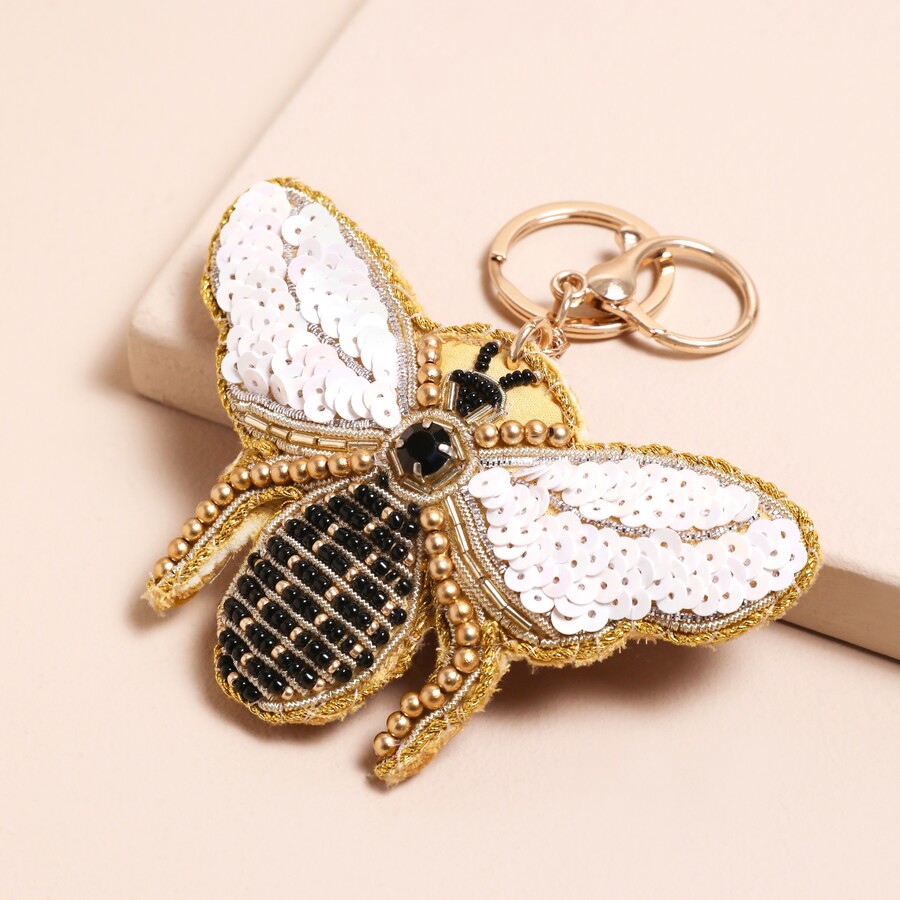 Beaded Bee Keyring And Bag Charm IMG 9692.jpeg