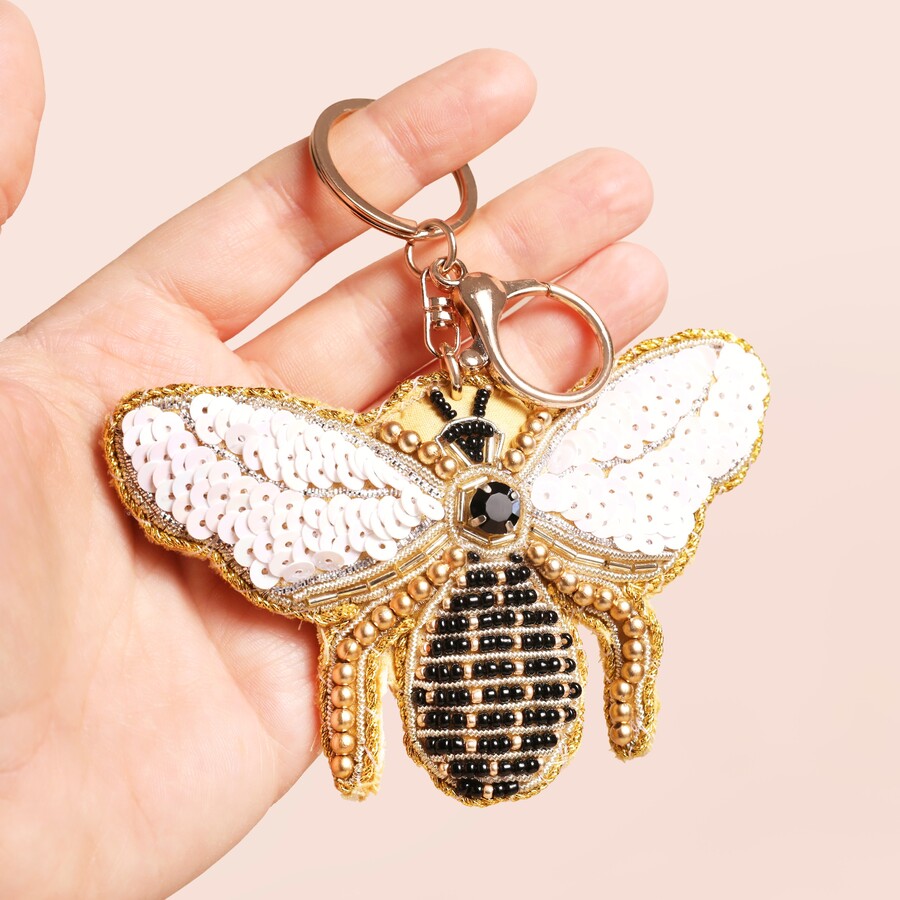 Beaded Bee Keyring And Bag Charm 2 IMG 9693.jpeg