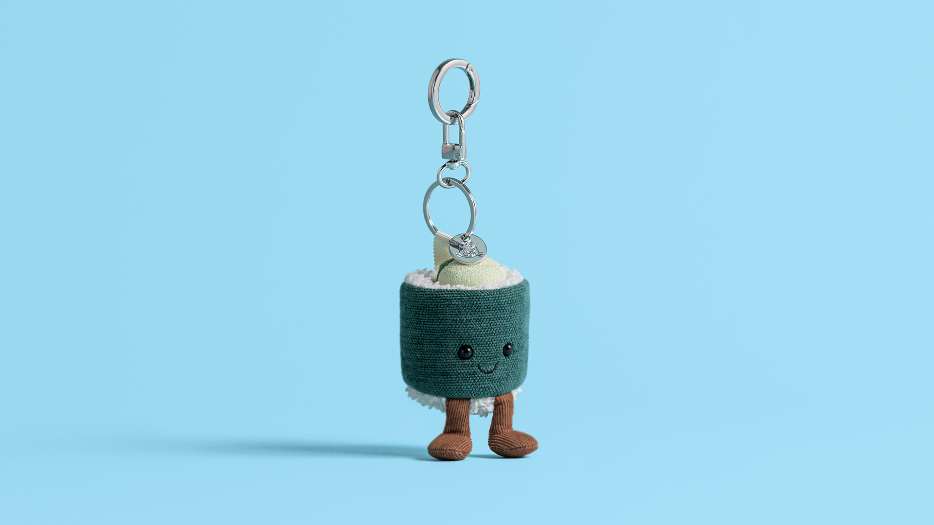 Jellycat Amuseables Hosomaki Bag Charm HS 1920x1080 0013 A4CUCHBC Amuseables Hosomaki Clip On Charm Blue Detail Shot 1.jpeg