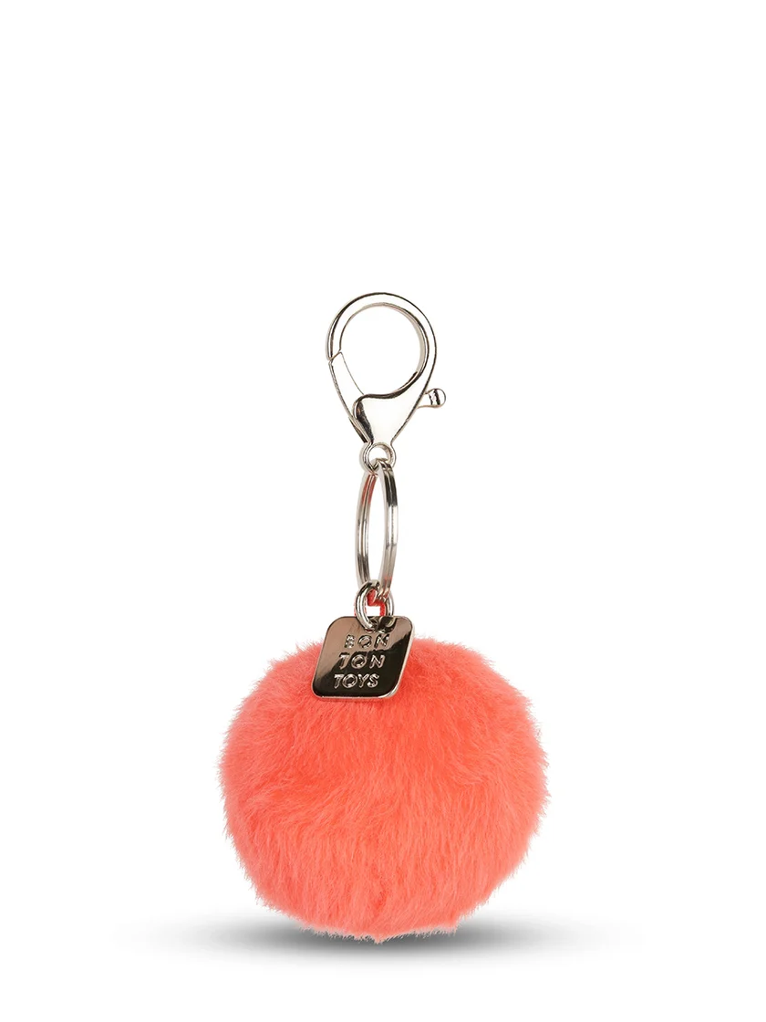 Smiley Keychain Eco Fuzzy – Coral 3 IMG 9876.webp