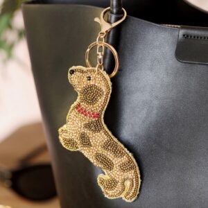 Beaded Sausage Dog Keyring And Bag Charm Beaded Sausage Dog Keyring And Bag Charm
