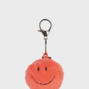 Smiley Keychain Eco Fuzzy – Coral Smiley Keychain Eco Fuzzy Coral