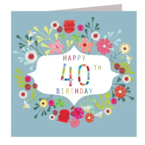 Floral 40th Birthday Card IMG 0938.webp