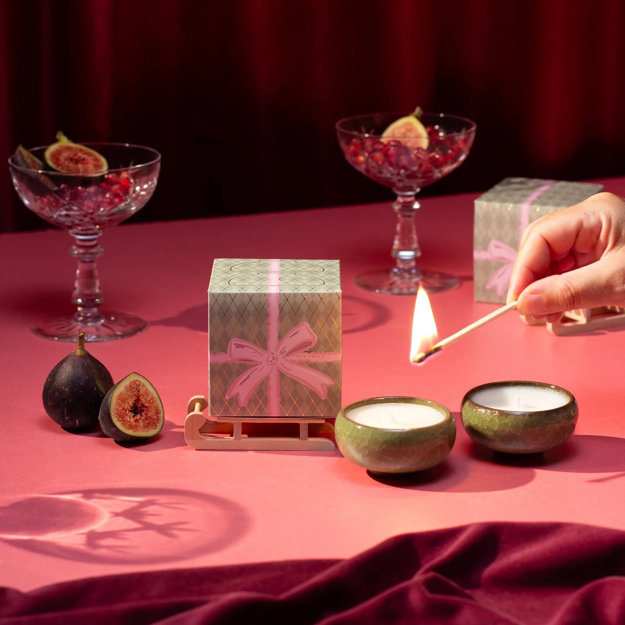 Sparkle Season: Christmas Bow Tea Lights (Box of 2) – Myrrh & Tonka 3 IMG 4511.jpeg