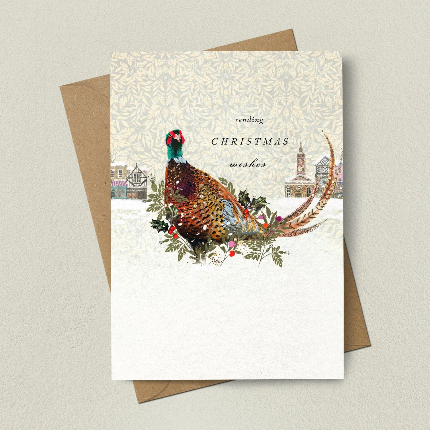 Pheasant Christmas Scene Christmas Card IMG 6690.webp