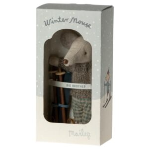 Winter mouse with ski set, Big brother Winter mouse with ski set, Big brother