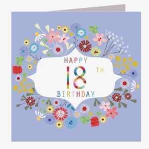 Floral 18th Birthday Card