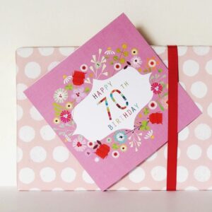 Floral 70th Birthday Card Floral 70th Birthday Card