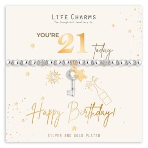Life Charms Happy 21st Birthday bracelet