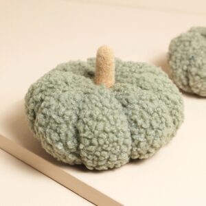 Medium Green Boucle Pumpkin Decoration Medium Green Boucle Pumpkin Decoration