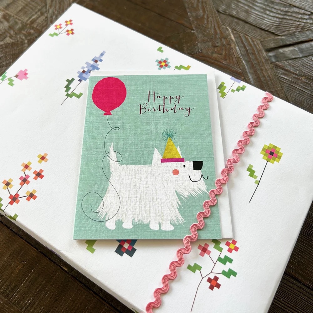 Mini Westie Dog Birthday Card Mini Westie Dog Birthday Card