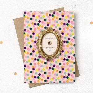 Press For Birthday Cake Card Press For Birthday Cake Card