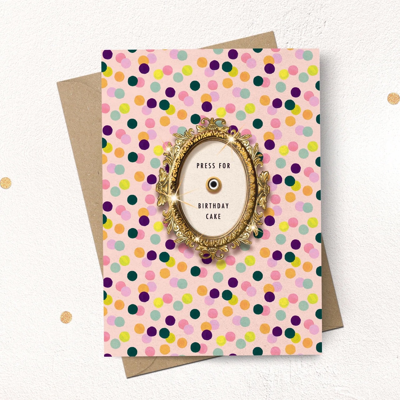 Press For Birthday Cake Card Press For Birthday Cake Card