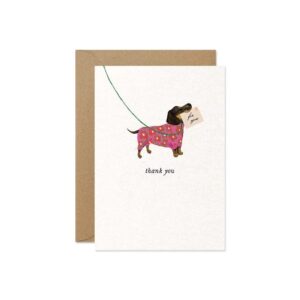 Sausage Dog Thank You Mini Card