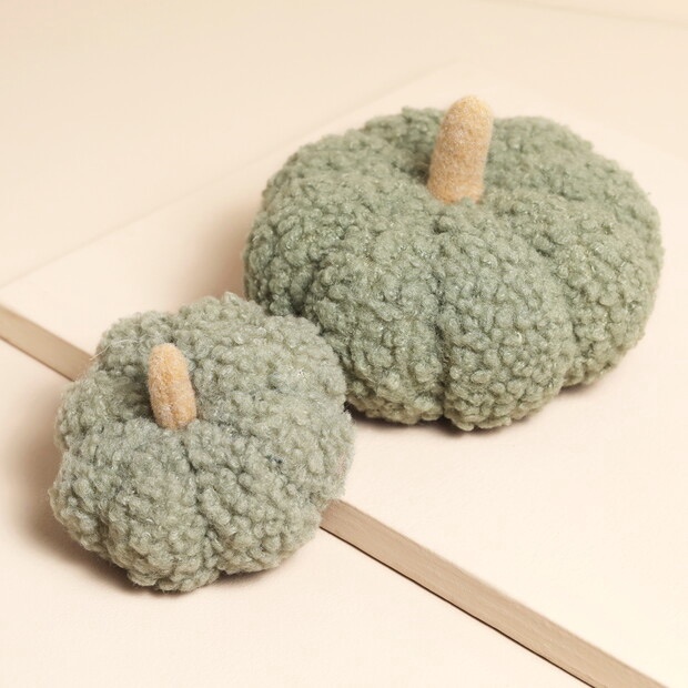 Small Green Boucle Pumpkin Decoration Small Green Boucle Pumpkin Decoration