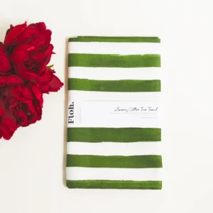 Forest Green (Stripes) Tea Towel IMG 0393.webp