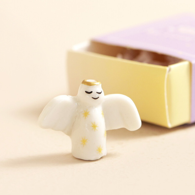Tiny Matchbox Ceramic Angel Token 3 IMG 0766.jpeg