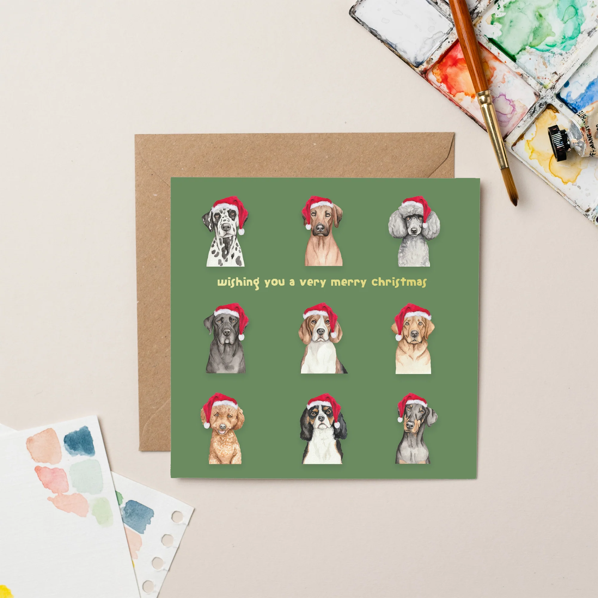 Christmas Dogs card with Gold Foil IMG 6457.webp
